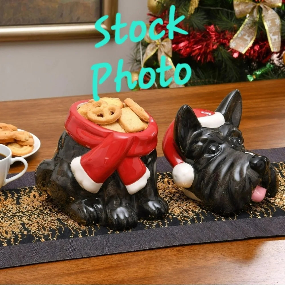 Holiday Time Scottie Dog Cookie Jar